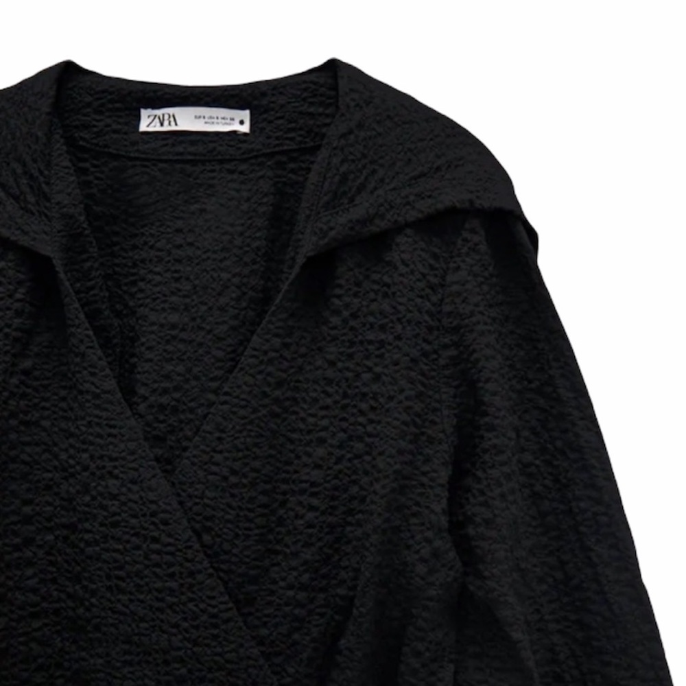 ZARA Textured Hooded Dress XS - Picture 5 of 5